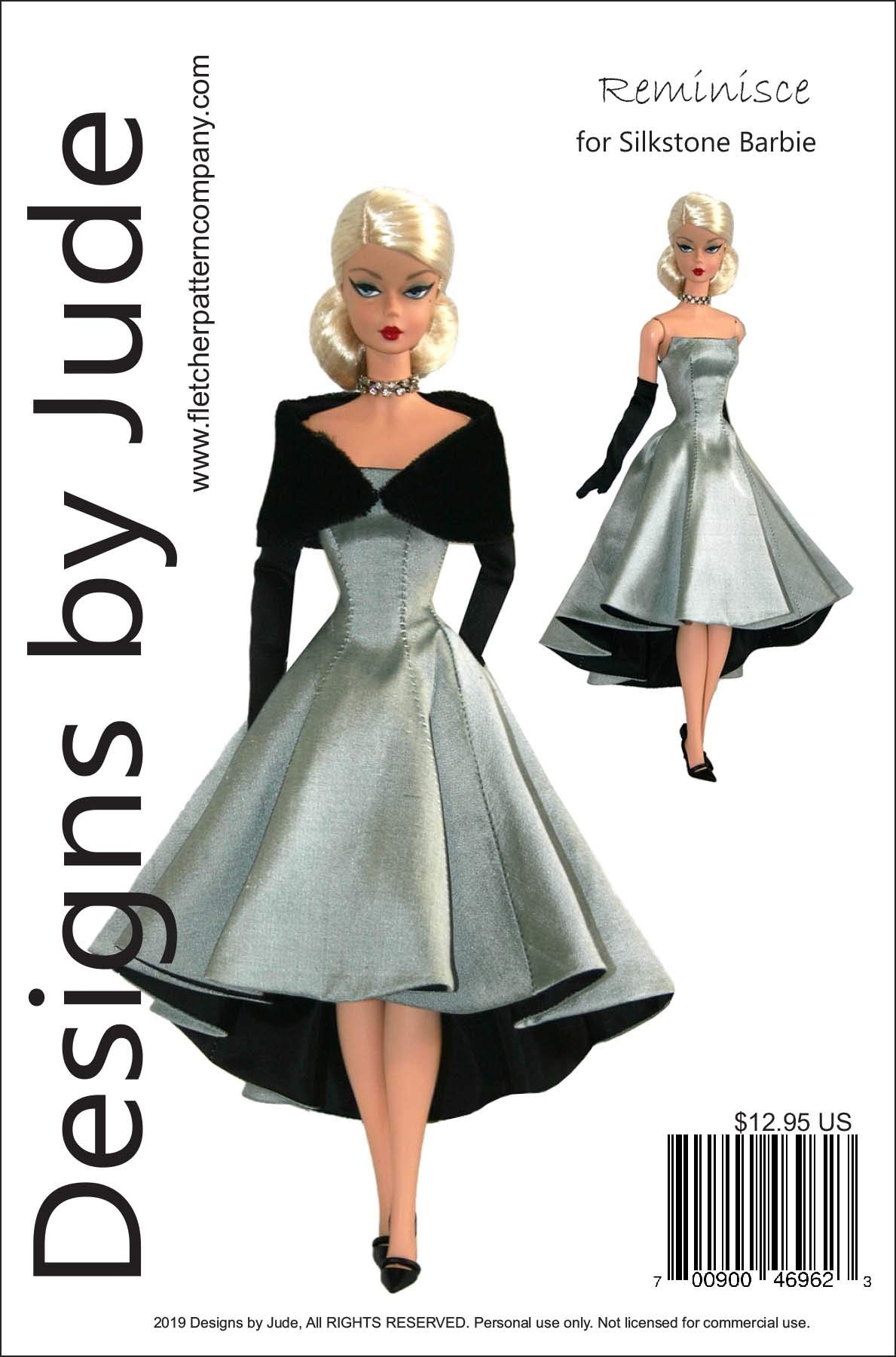 Amazon Designs By Jude Reminisce Doll Clothes Sewing Pattern For Silkstone Barbie Doll