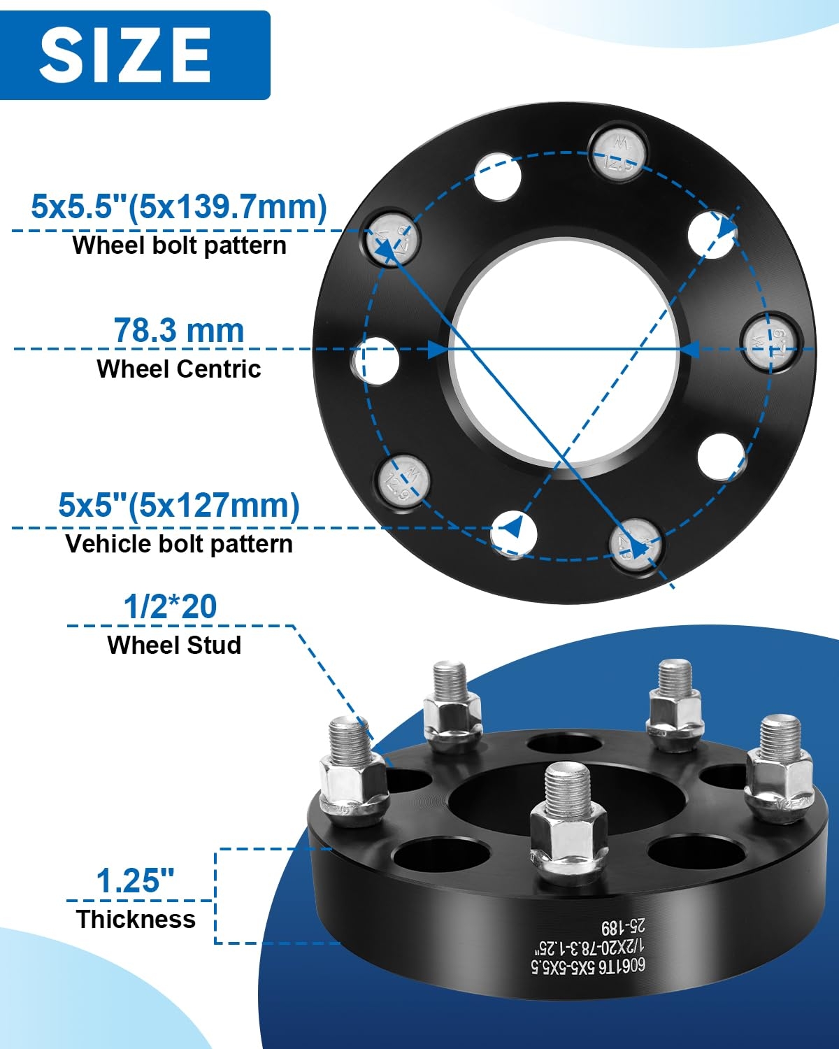 Amazon EZISOE 5x5 To 5x5 5 Wheel Adapters For Wrangler Commander Grand Cherokee Journey 1 25 Inch 5x127 To 5x139 7 Wheel Spacers 78 3mm Center Bore 1 2 Studs Automotive
