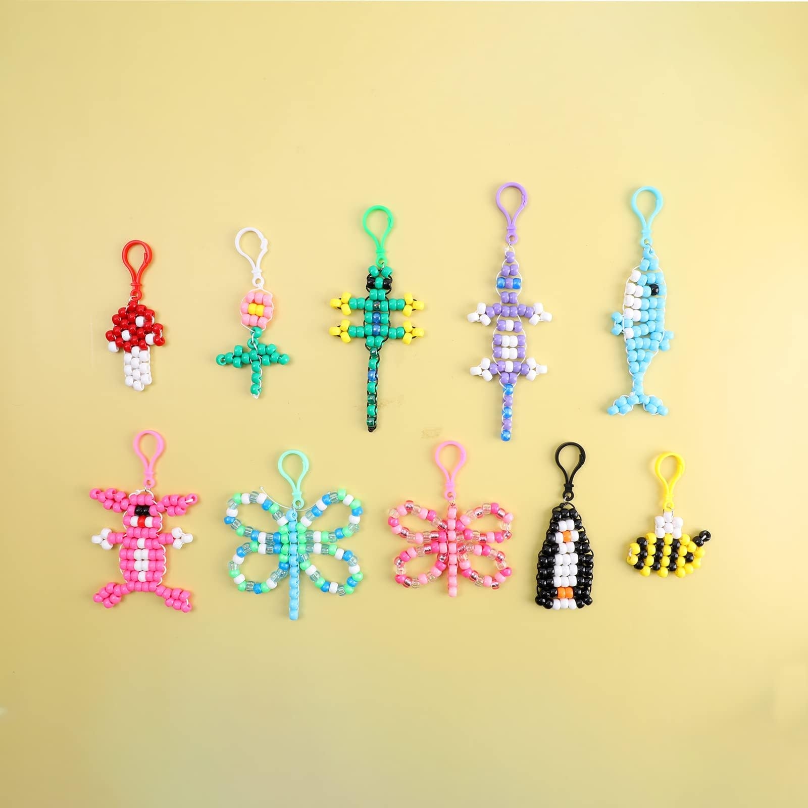 Amazon Happy Makers Bead Pets Pony Beads Multicolor Animals Keychain Making Kit With Instruction Keyring Key Clasp Ultimate Bead Pets Keychain Art Craft For Beginners