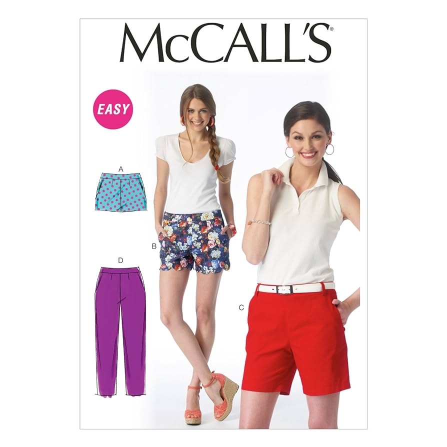 Amazon McCall Pattern Company M6930 Misses Shorts And Pants Size E5 Arts Crafts Sewing