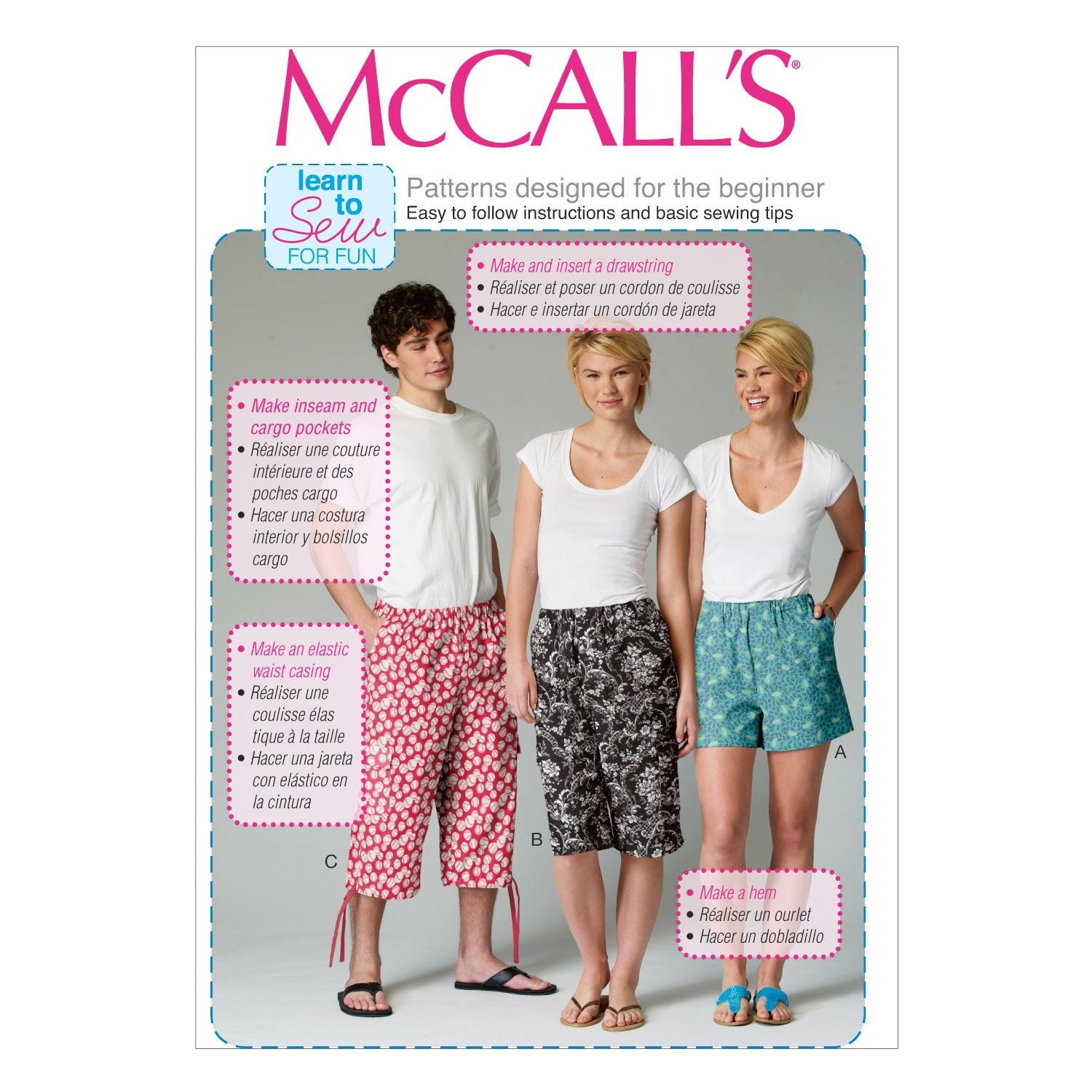 mccall's sewing pattern misses' shorts