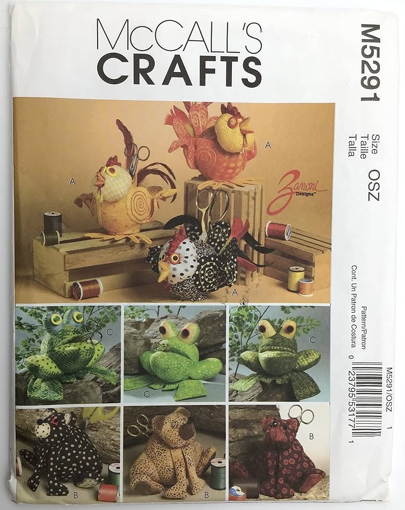 Amazon McCall s Crafts Pattern M5291 For Animal Sewing Caddies McCalls Arts Crafts Sewing Amazon McCall s Crafts Pattern M5291 For Animal Sewing Caddies McCalls Arts Crafts Sewing