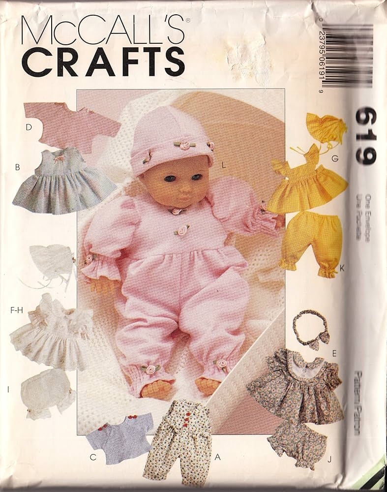 Amazon McCall s Patterns M6233 Doll Clothes Package One Size Only Arts Crafts Sewing Amazon McCall s Patterns M6233 Doll Clothes Package One Size Only Arts Crafts Sewing