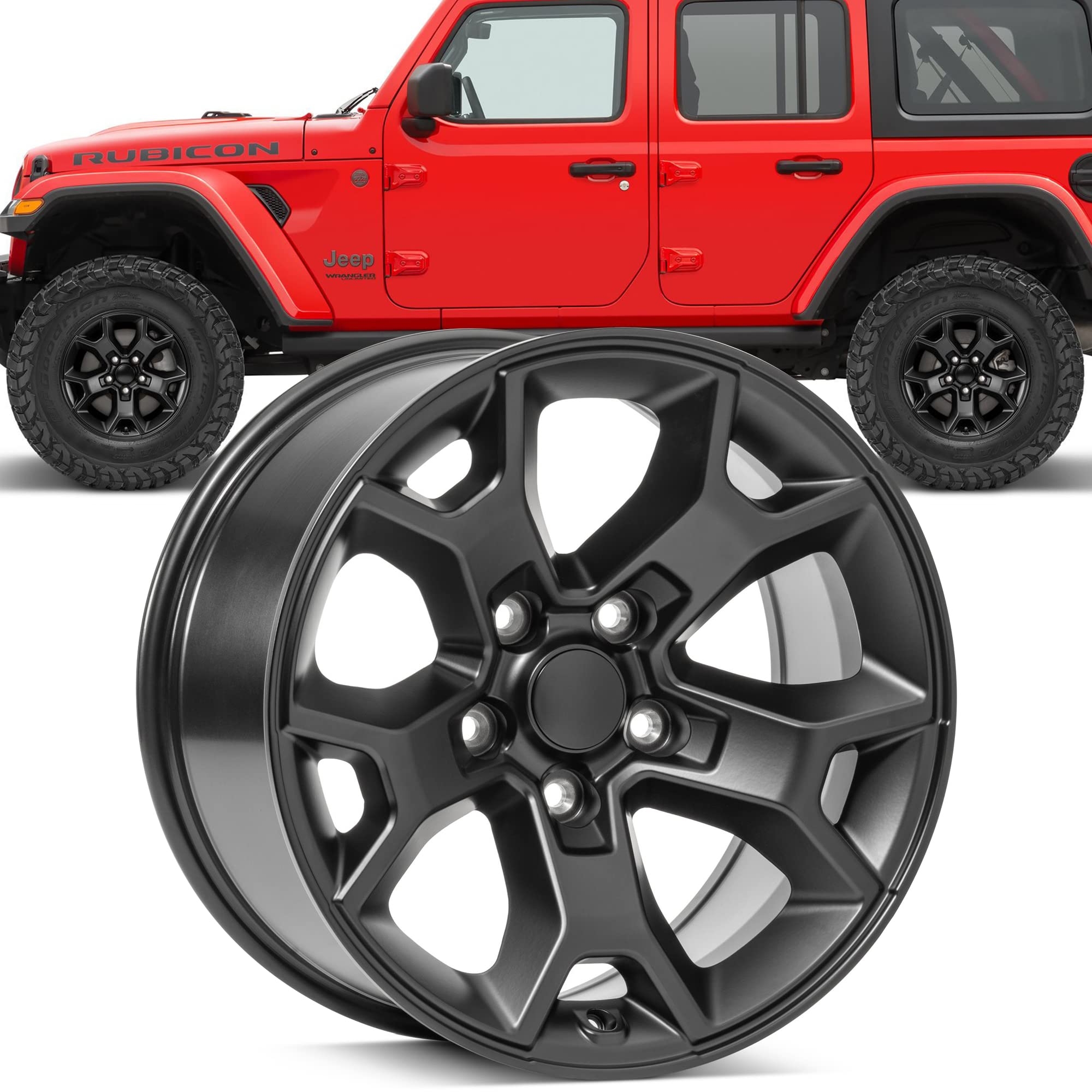 Amazon Quadratec 17 Morphic Wheel Satin Black 5x5 Bolt Pattern With 5 2 Backspace 17x8 5 10mm Offset Fits Jeep JT WK WK2 JK JL JKU JLU 2005 2022 Hub Centric