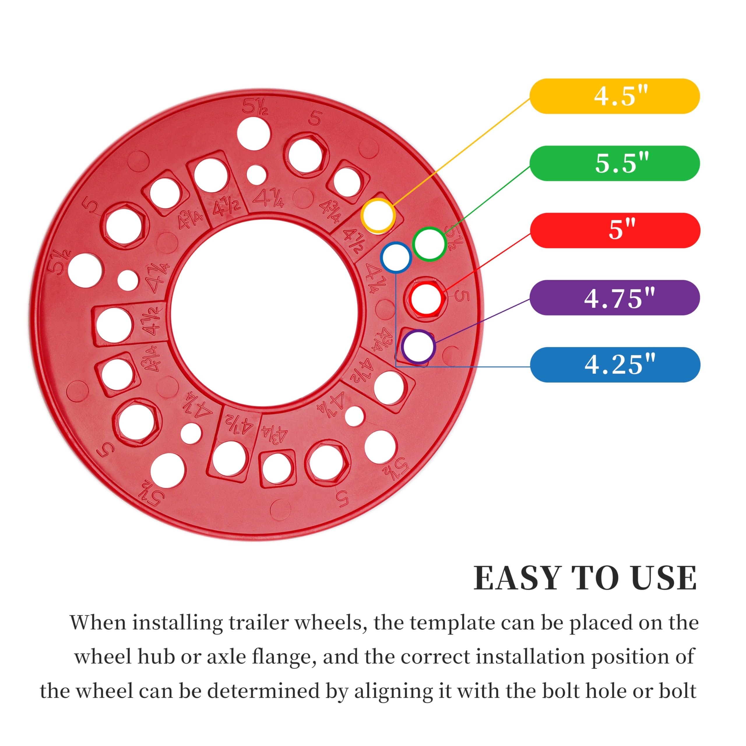 Amazon Rifatrio Wheel Bolt Pattern Measuring Tool 5 Lug Bolt Pattern Template Lug Pattern Measuring Tool Trailer Axle Bolt Circle Template Lug Bolt Pattern Measuring Tool 1pcs Automotive