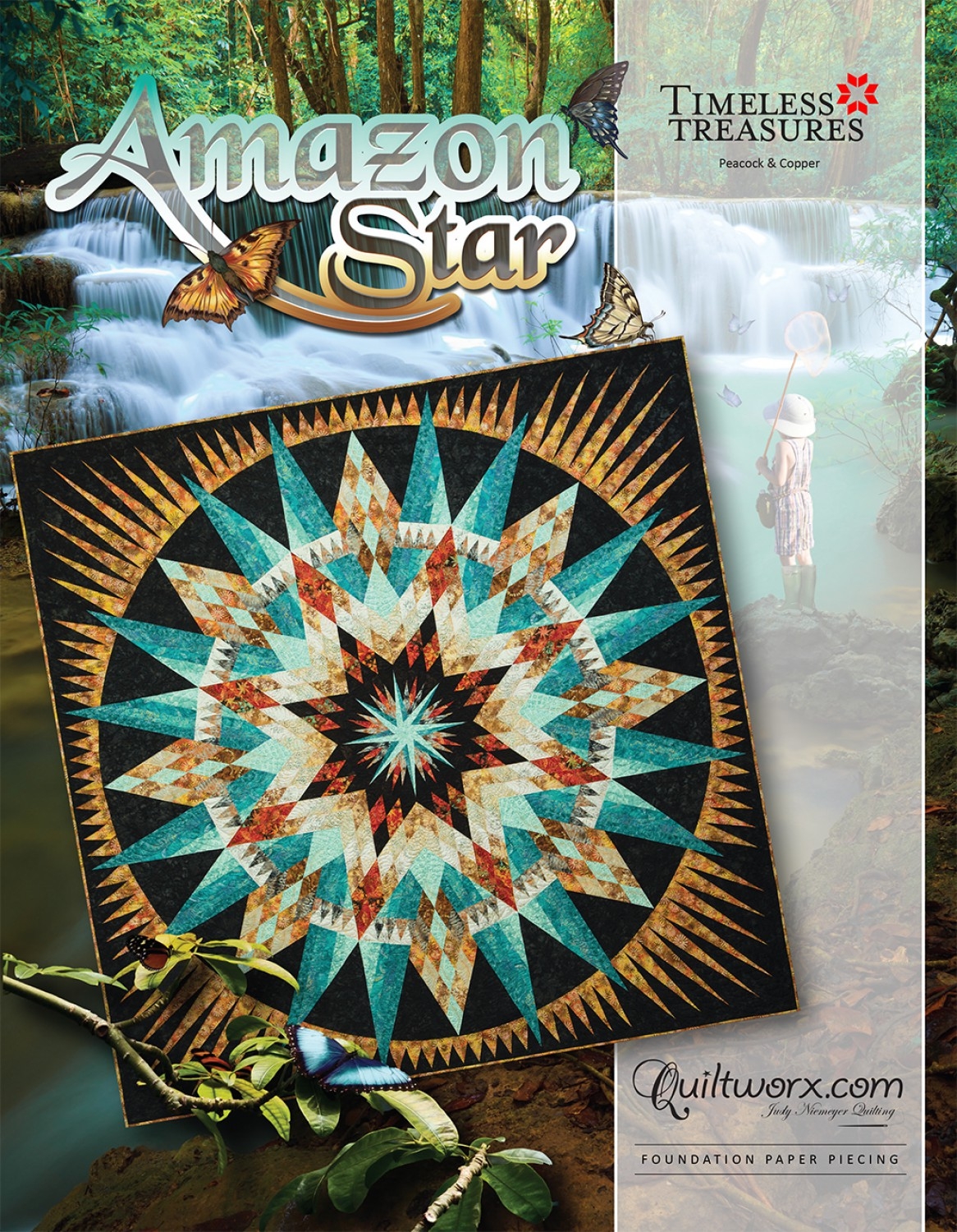Amazon Star Foundation Paper Piecing Quilt Pattern Quiltworx Judy Niemeyer CREEKSIDE QUILTS