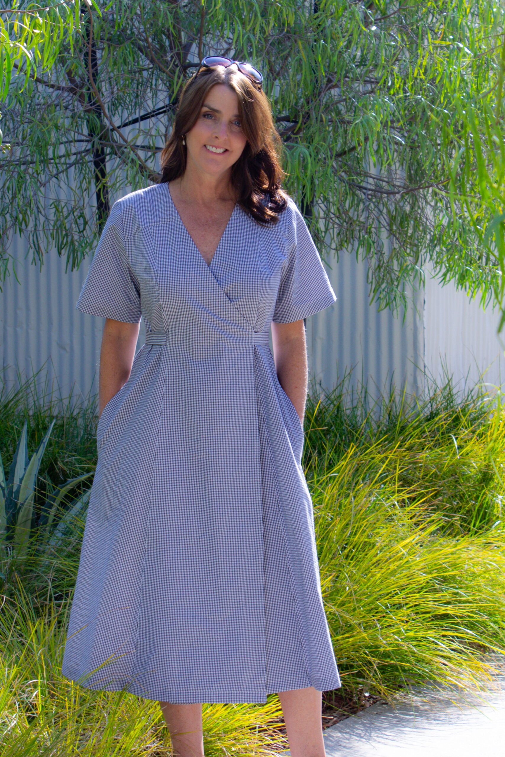 Andrea Wrap Dress Sewing Pattern PDF Womens