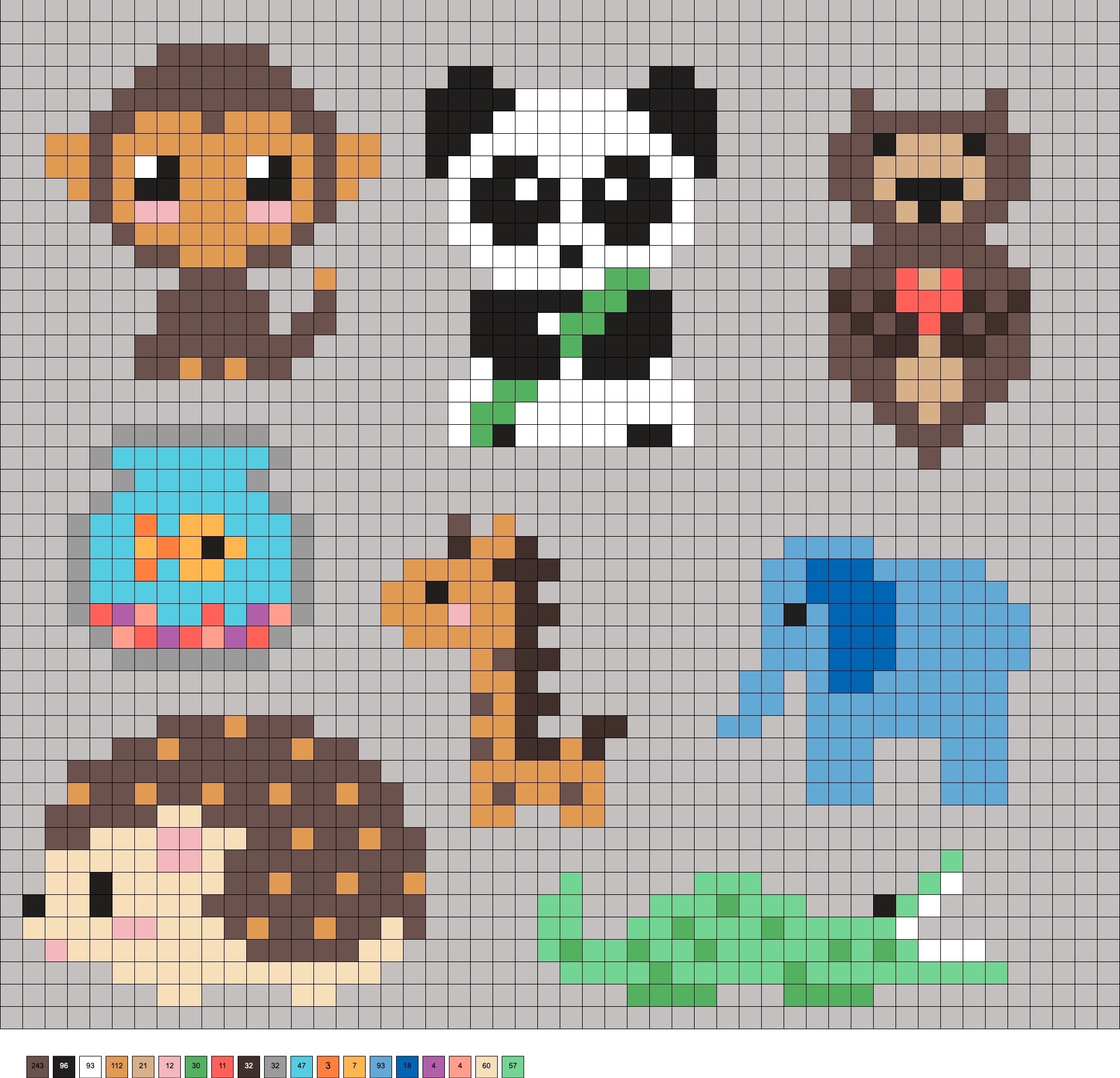 Animal Perler Beads 60 Free Patterns DIY Candy