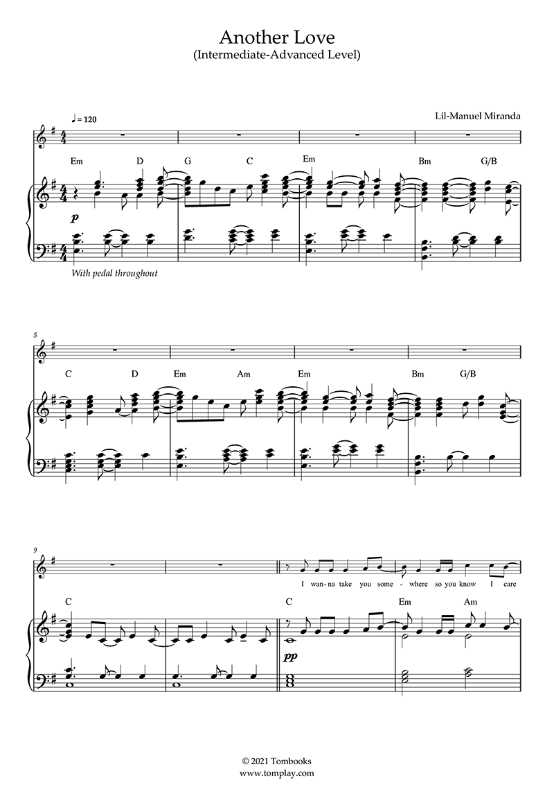 Another Love Nivel Intermedio Avanzado Piano Solo Tom Odell Partitura Piano Another Love Nivel Intermedio Avanzado Piano Solo Tom Odell Partitura Piano