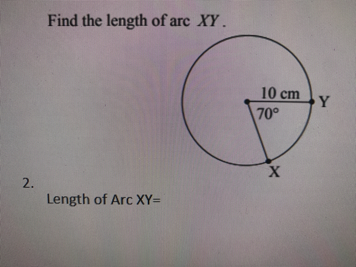 Answered Find The Length Of Arc XY 10 Cm Y 70 Length Of Arc XY Bartleby Answered Find The Length Of Arc XY 10 Cm Y 70 Length Of Arc XY Bartleby
