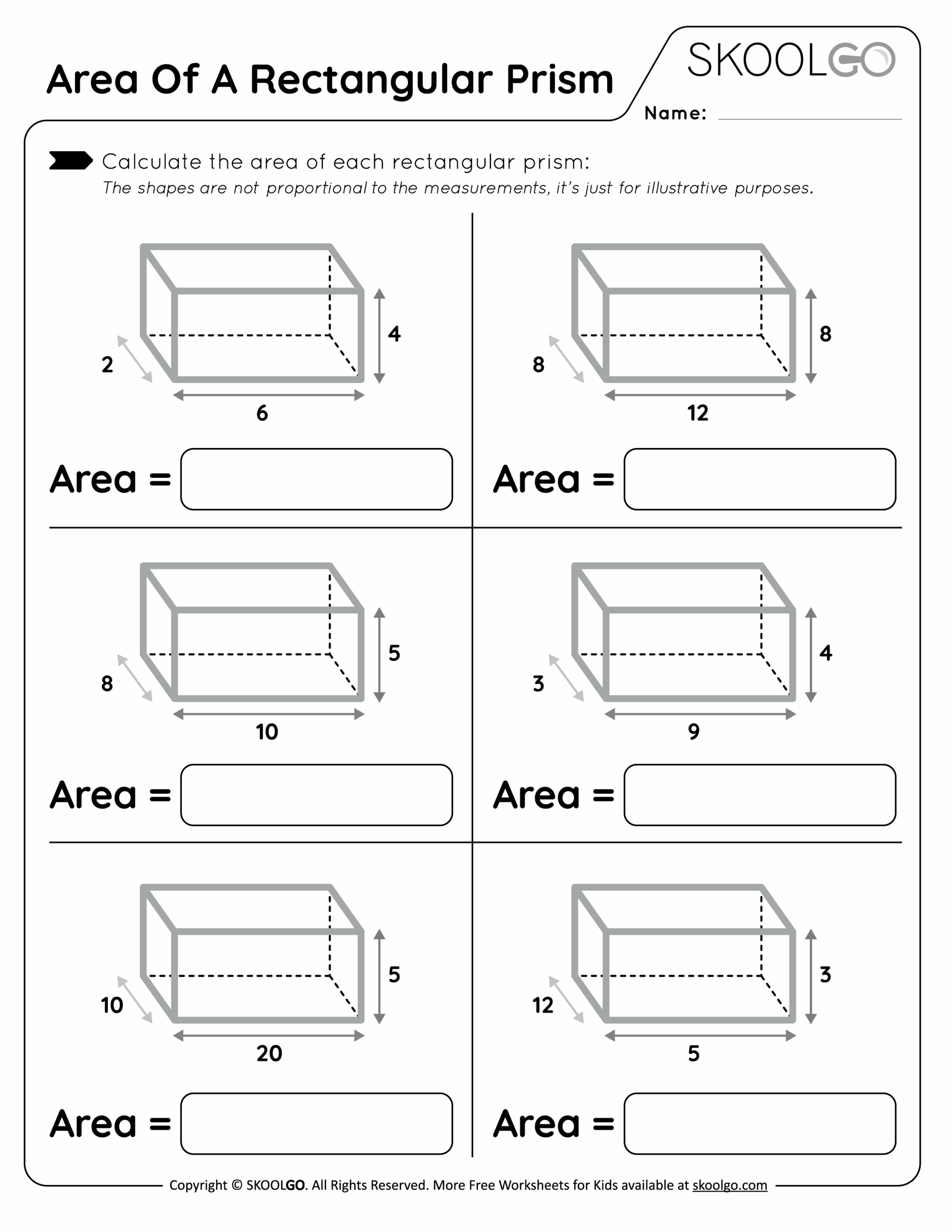 Area Of A Rectangular Prism Free Worksheet SKOOLGO Worksheets Library Area Of A Rectangular Prism Free Worksheet SKOOLGO Worksheets Library