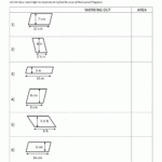 Area Of Parallelogram Worksheet Worksheets Library