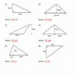 Area Of Right Triangle Worksheets