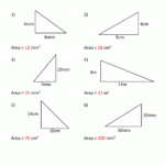 Area Of Right Triangle Worksheets