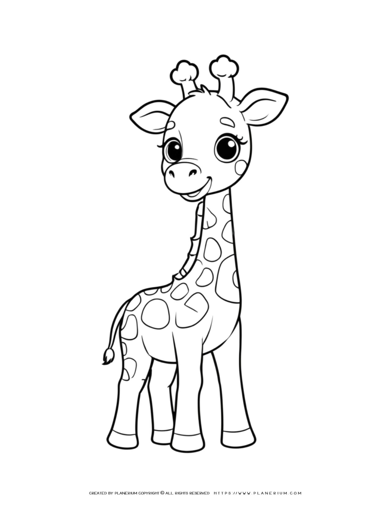 Baby Giraffe Coloring Page Printable Cute Animal For Kids Worksheets Library Baby Giraffe Coloring Page Printable Cute Animal For Kids Worksheets Library