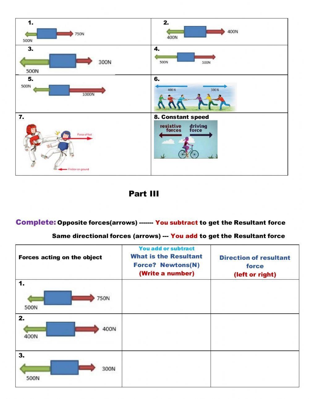 Balance And Unbalance Forces Worksheet Live Worksheets Worksheets Library
