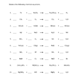 Balancing Chemical Equations Worksheet