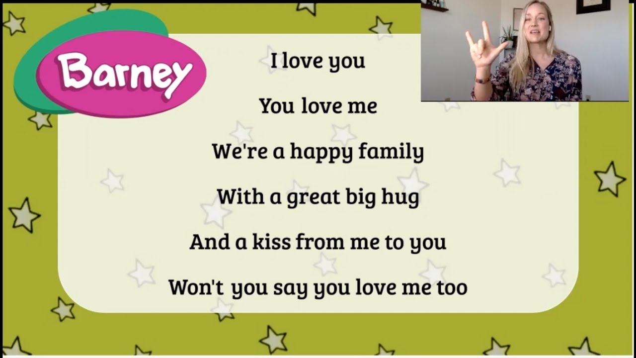 Barney I Love You You Love Me In Functional Sign Language YouTube Barney I Love You You Love Me In Functional Sign Language YouTube