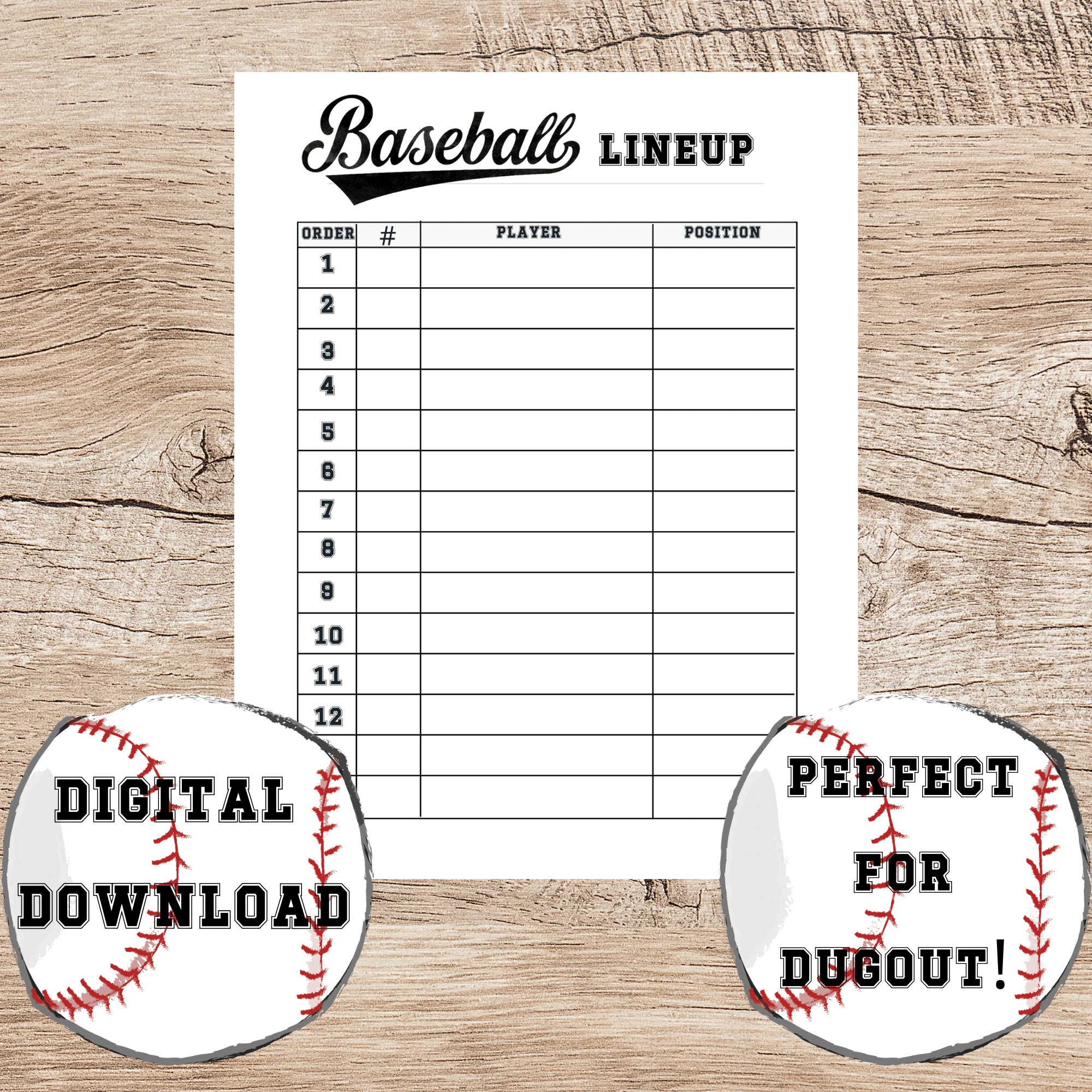 Baseball Lineup Printable Team Roster Batting Order digital Download Etsy Baseball Lineup Printable Team Roster Batting Order digital Download Etsy