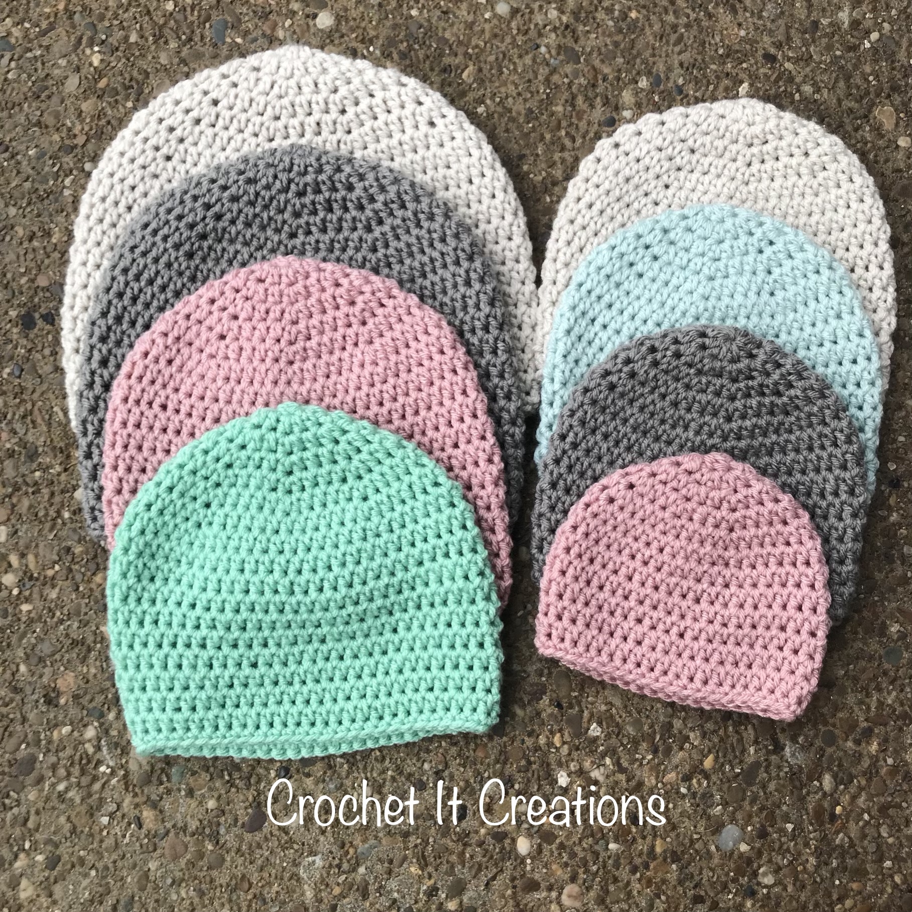 Basic Hat Crochet Pattern In All Sizes Crochet It Creations