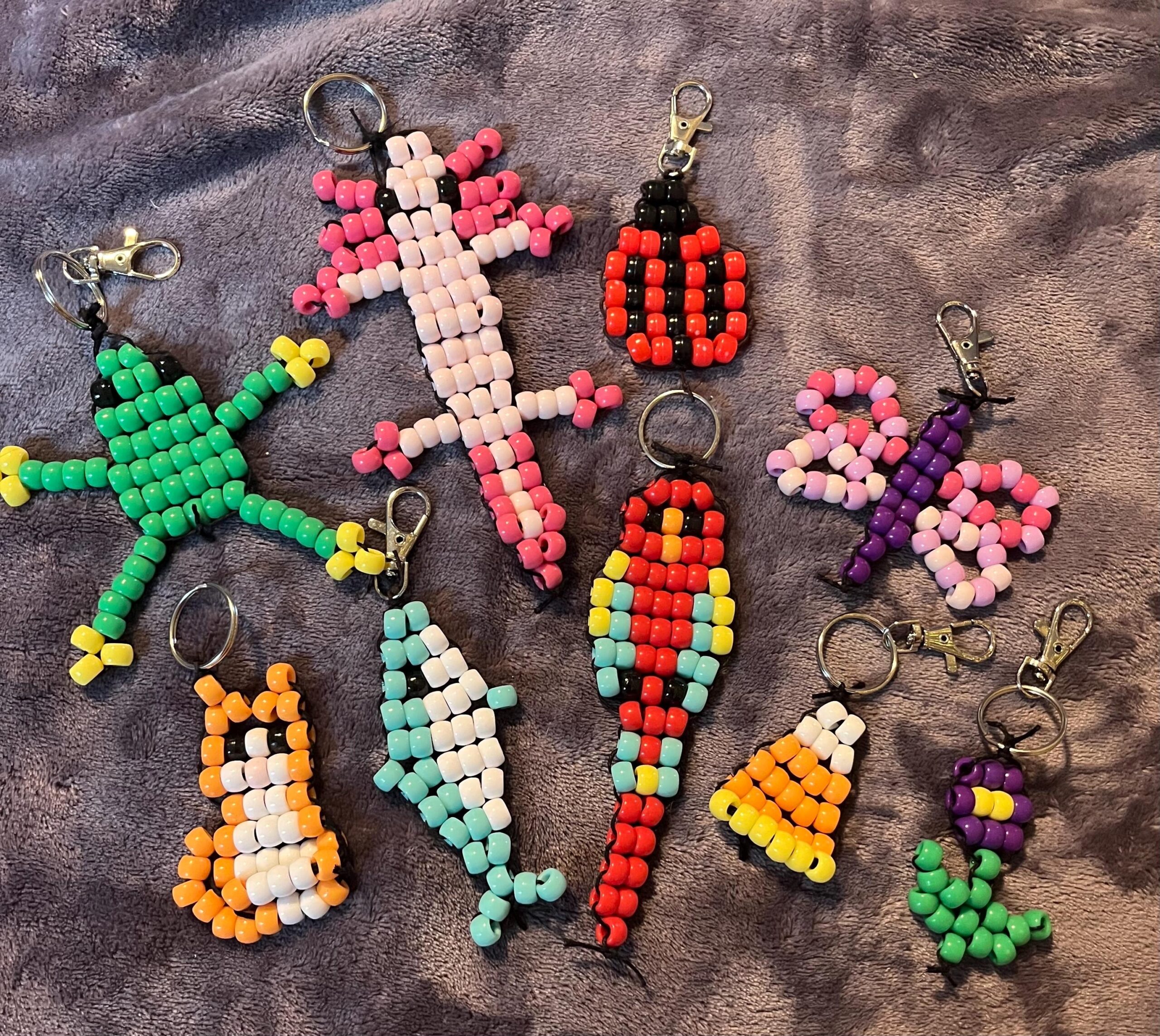 Bead Animals How To Make Pony Bead Keychains Printable Pony Bead Animal Pattern