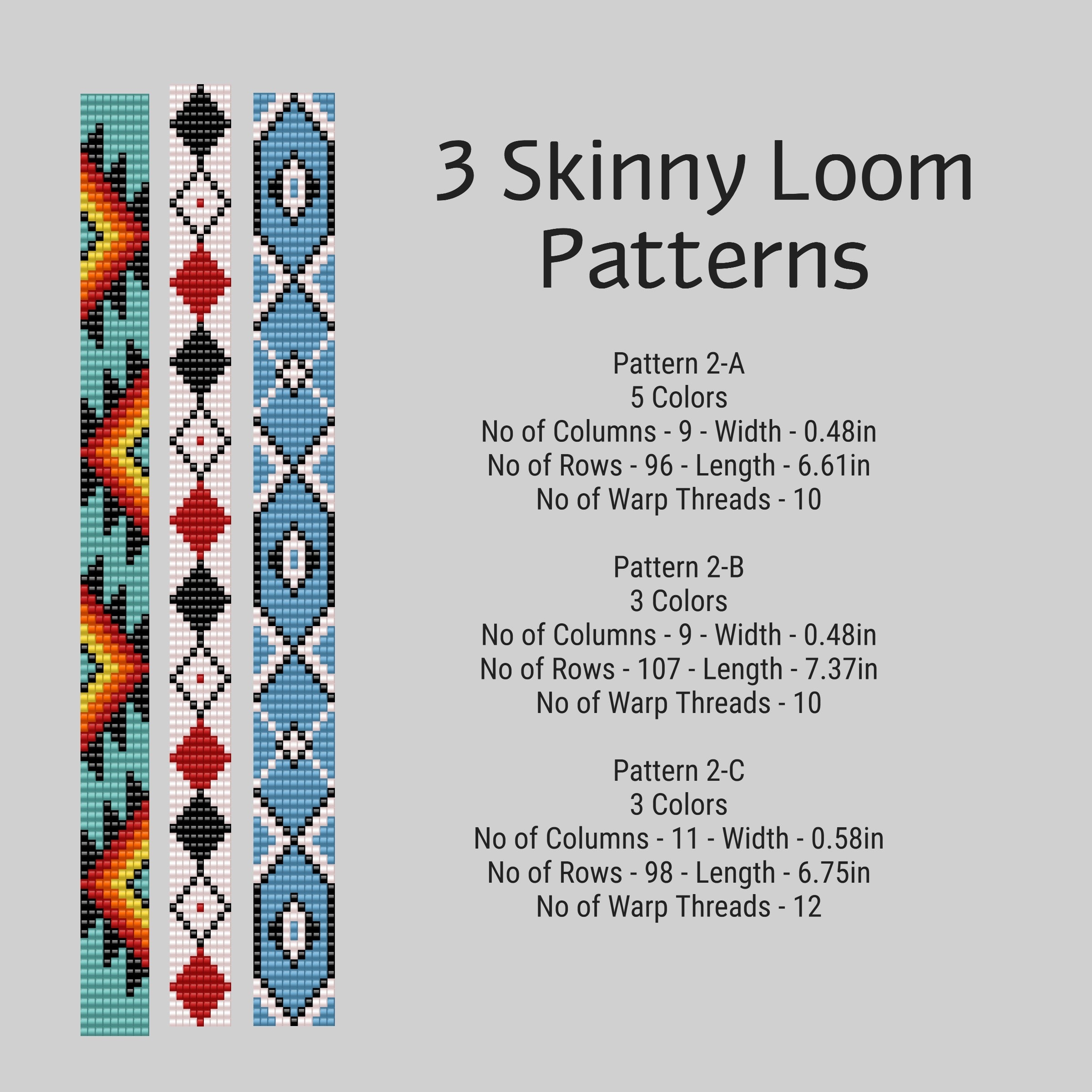Bead Loom Patterns Bead Weaving Techniques Narrow LOOM Beaded Bracelet Patterns