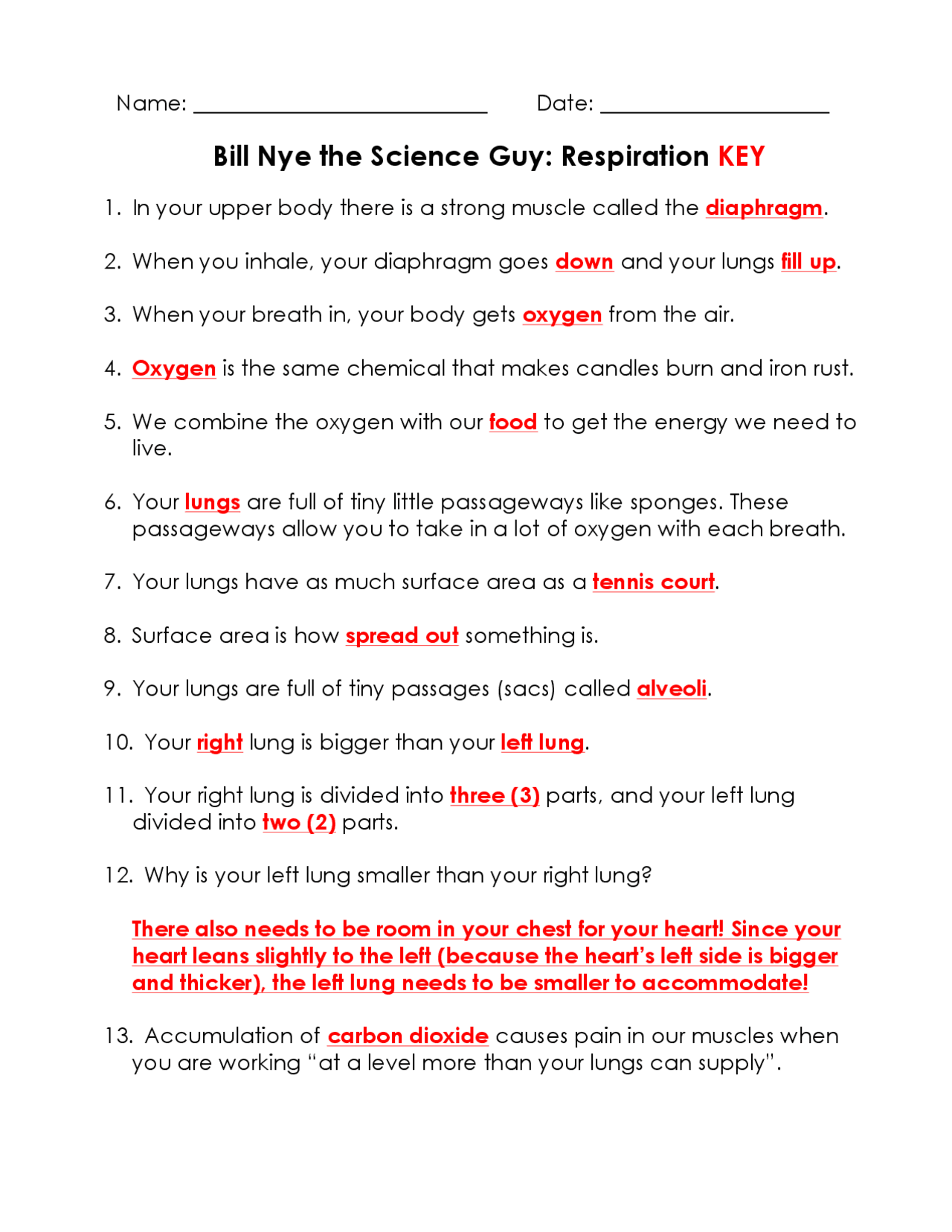 bill nye energy worksheet