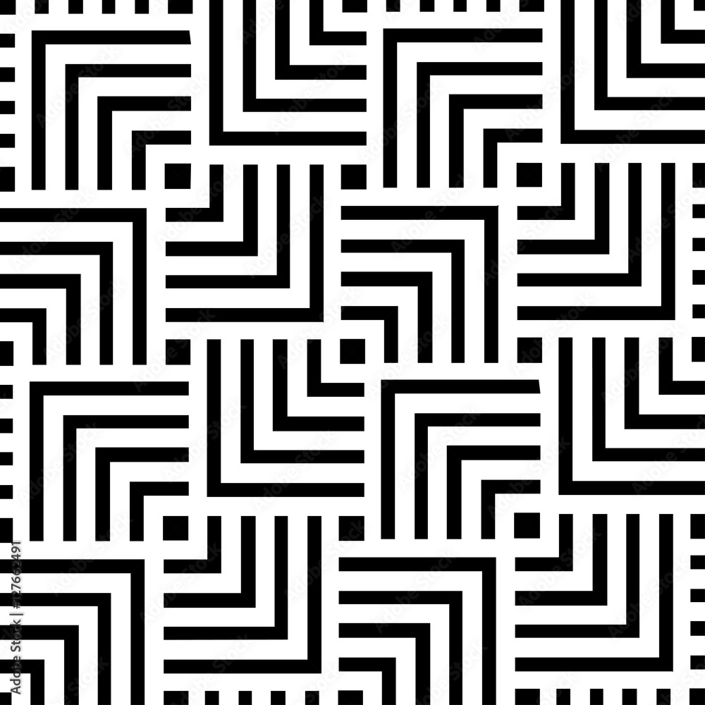 Black And White Geometric Pattern Background Design Abstract Modern Art Decorative Stock Illustration Adobe Stock