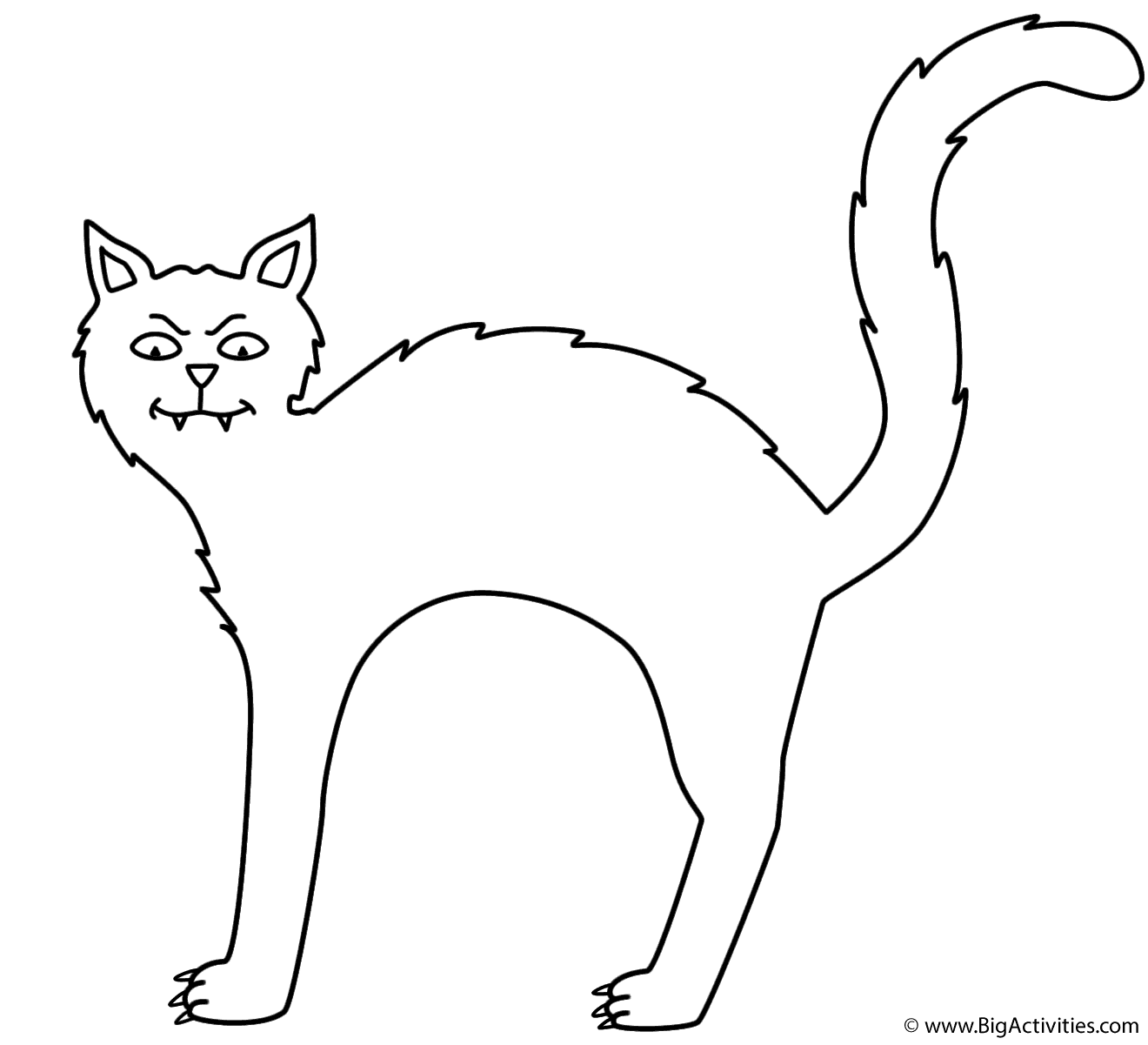halloween cat coloring pages