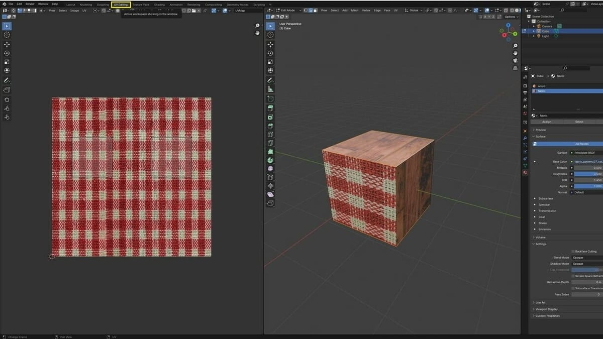 blender put pattern on texture
