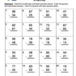 Blocks Double Digit Subtraction Without Regrouping Worksheet Have Fun Teaching