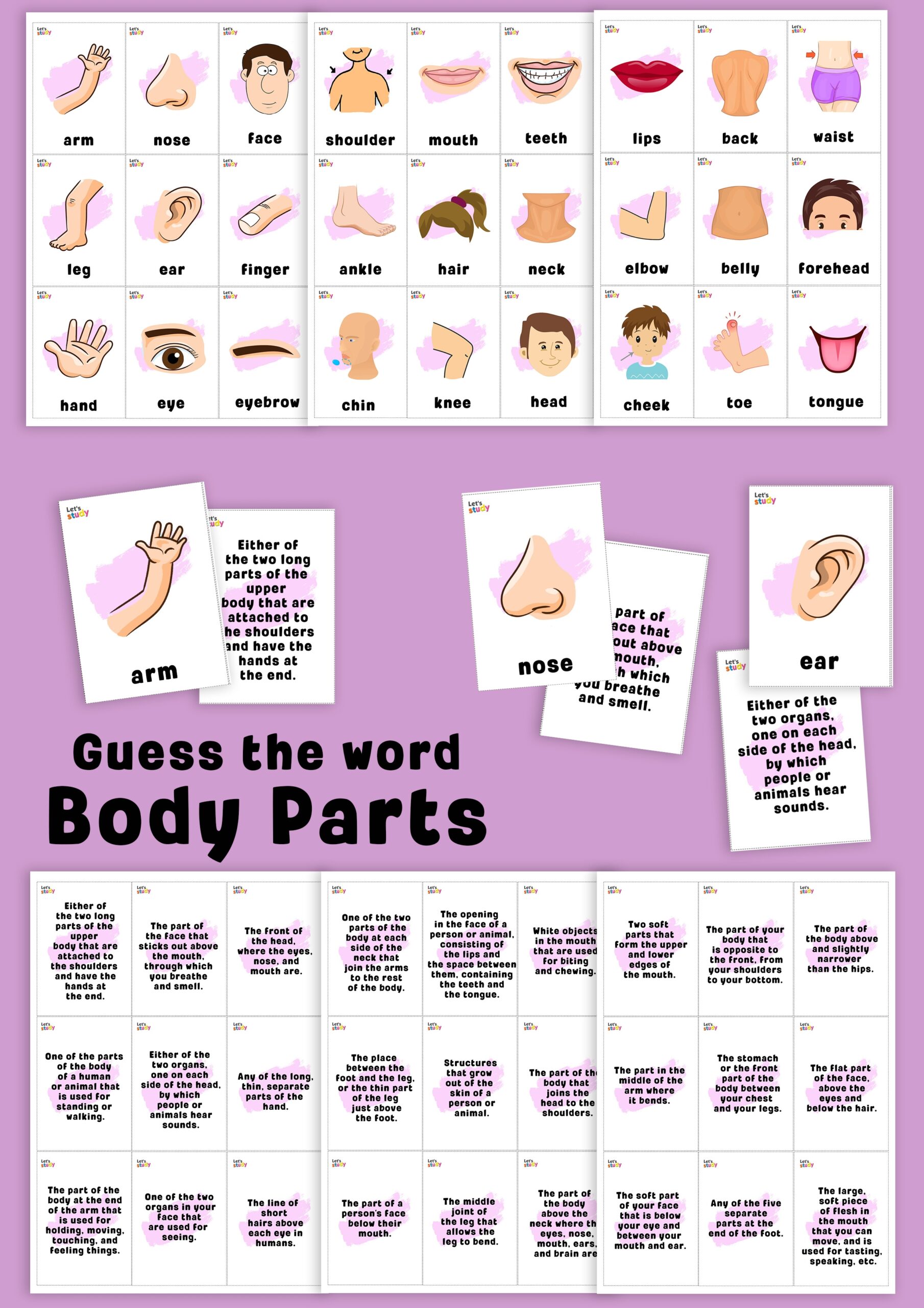Body Parts Guess The Word Game PrepYourLesson