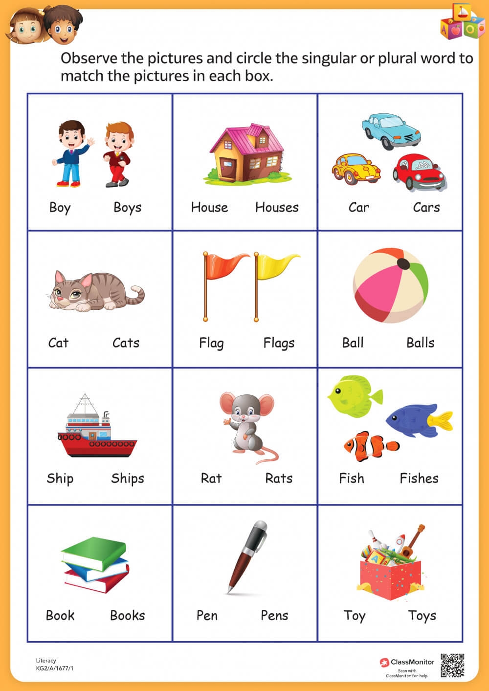 Browse Free 500 Printable English Worksheets For Kindergarten Worksheets Library