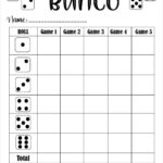 Bunco Score Card Bunco Scoresheet Bunco Score Pads Printable File PDF Download 8 5x11 Etsy