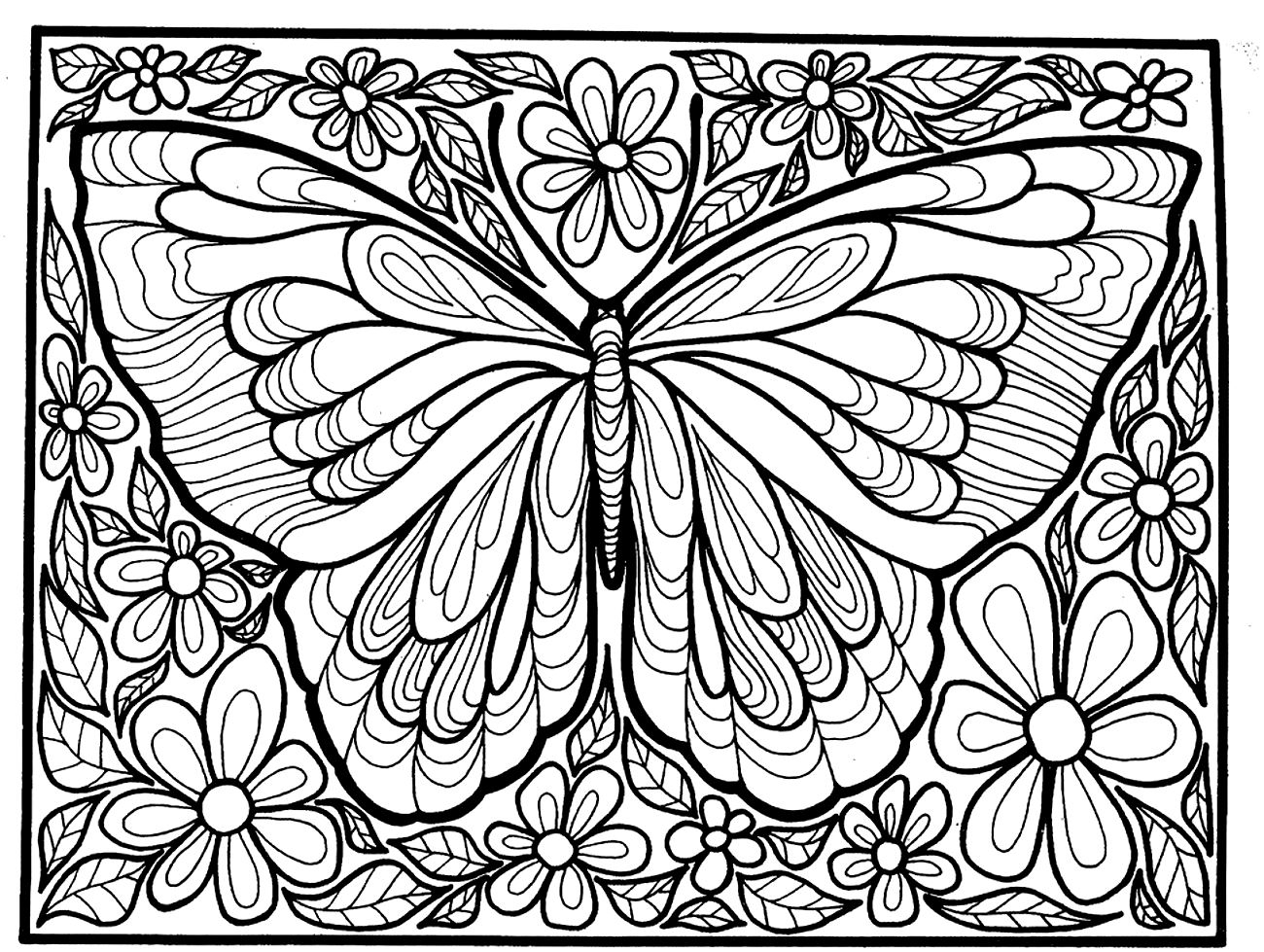 print butterfly coloring pages
