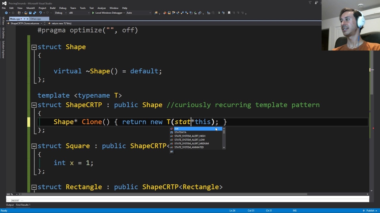 C Templates Part 4 Curiously Recurring Template Pattern YouTube