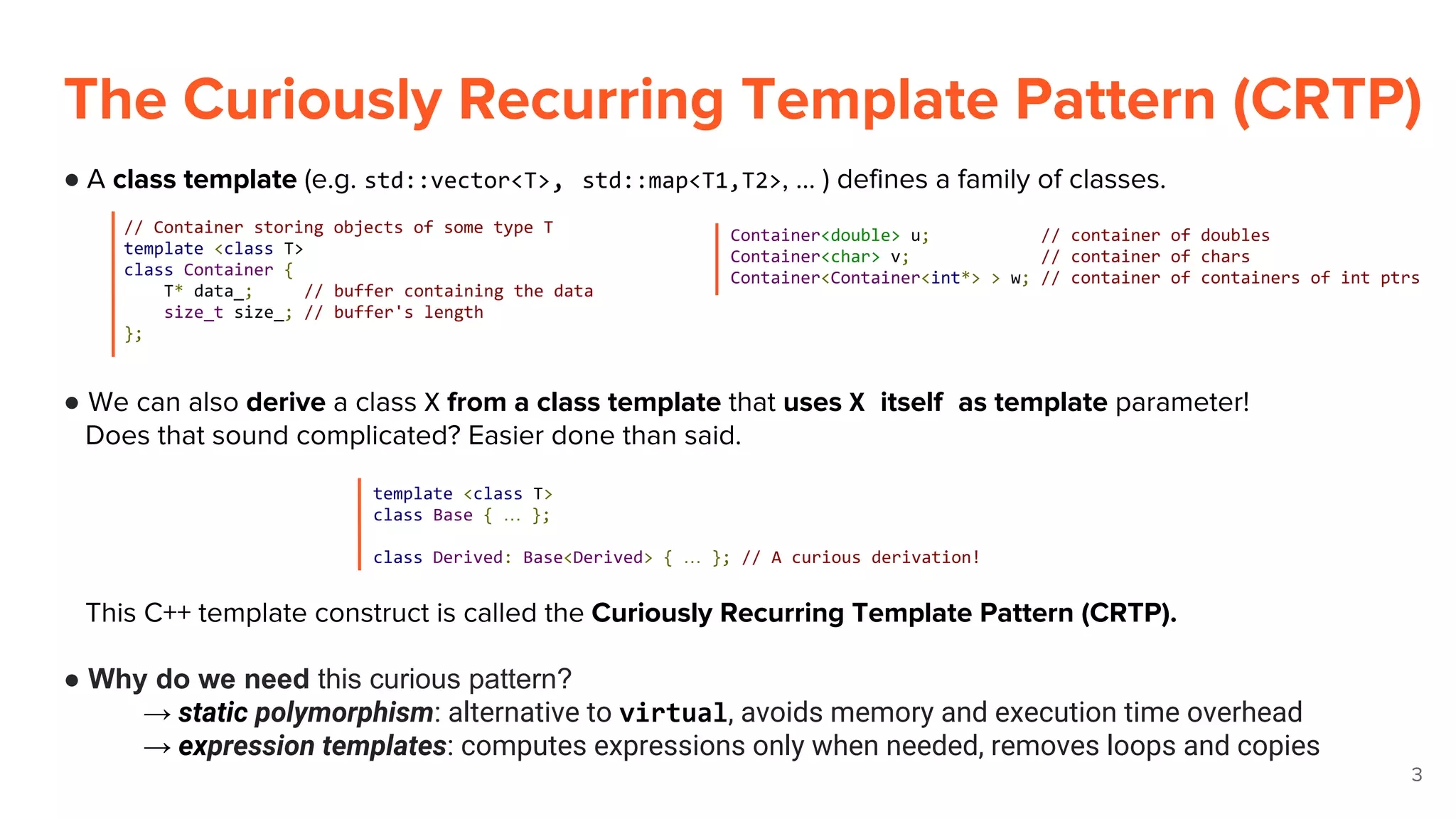 C The Curiously Recurring Template Pattern Static Polymorphsim And Expression Templates PDF