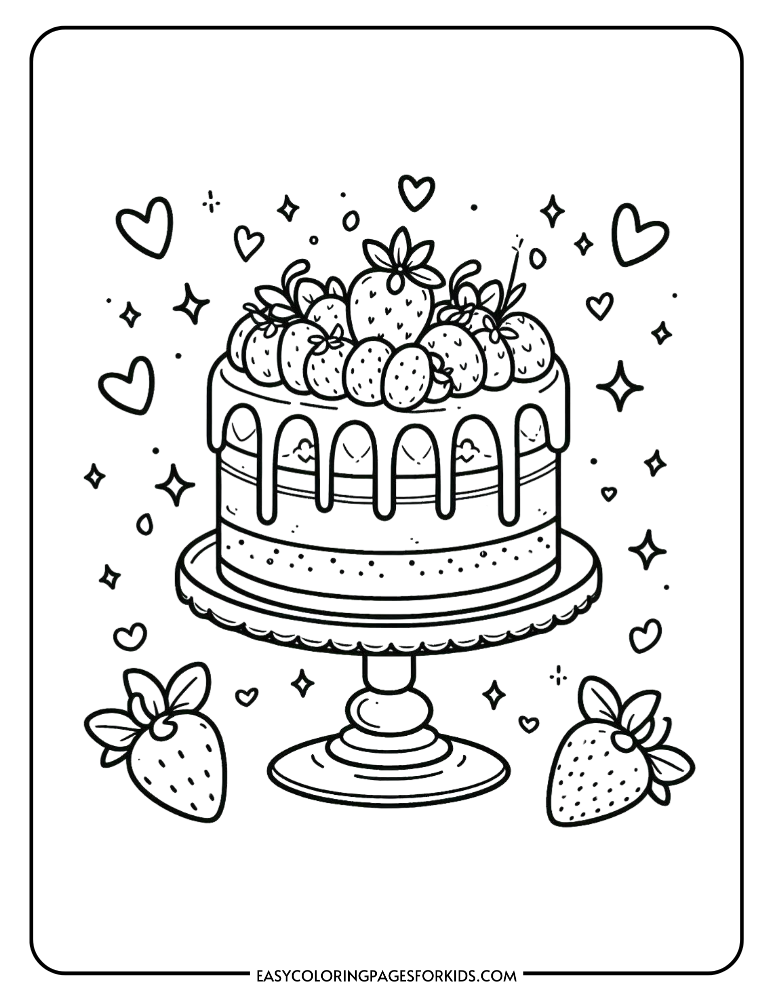 birthday cake coloring page birthday cake coloring page