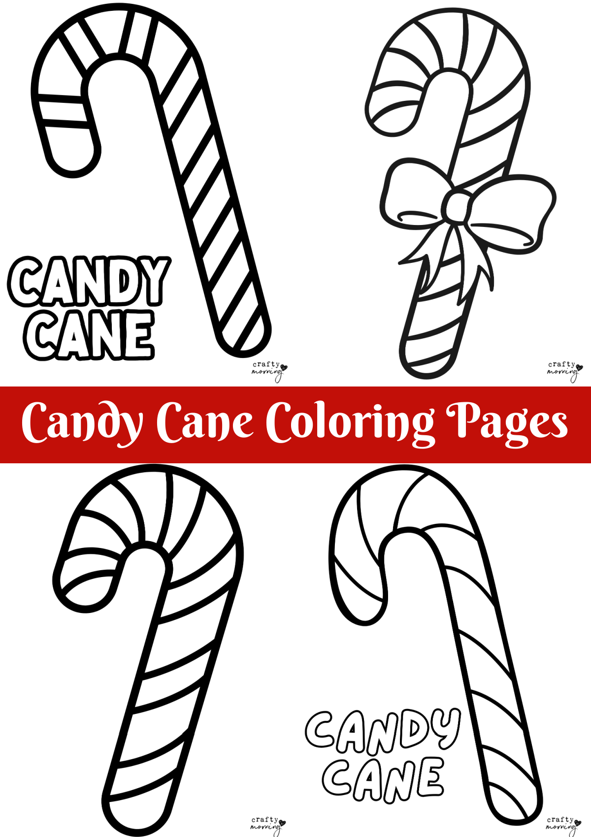 Candy Cane Coloring Pages Crafty Morning