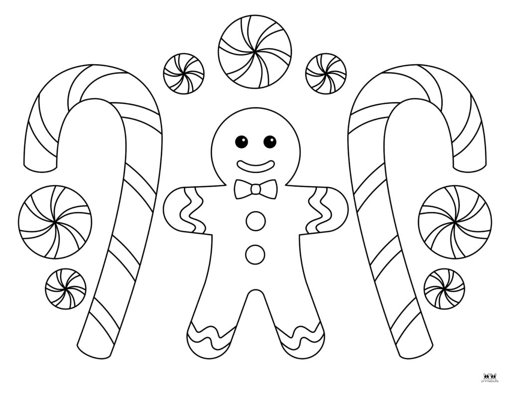 Candy Cane Coloring Pages Templates 35 Pages Printabulls