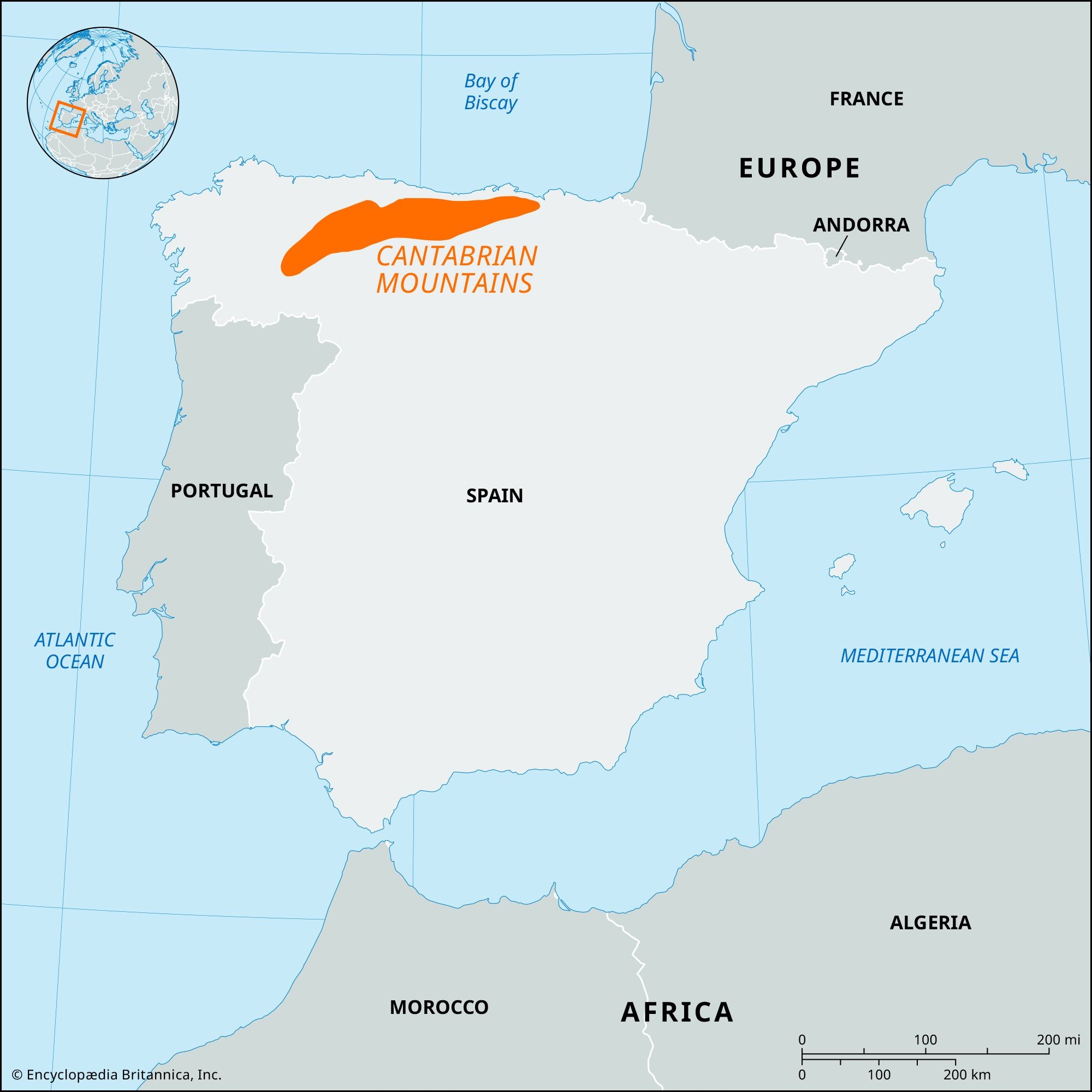 Cantabrian Mountains Spain Map Facts Britannica