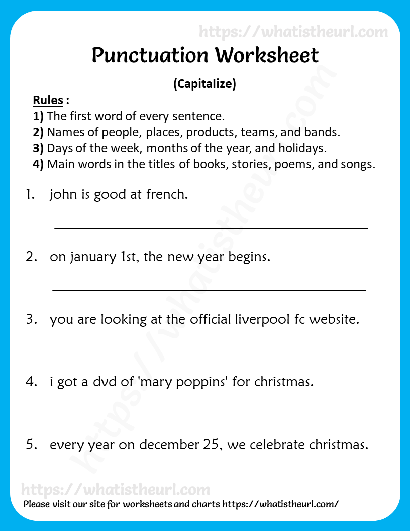 Capitalization Worksheets Capitalization And End Punctuation Worksheets Library Capitalization Worksheets Capitalization And End Punctuation Worksheets Library