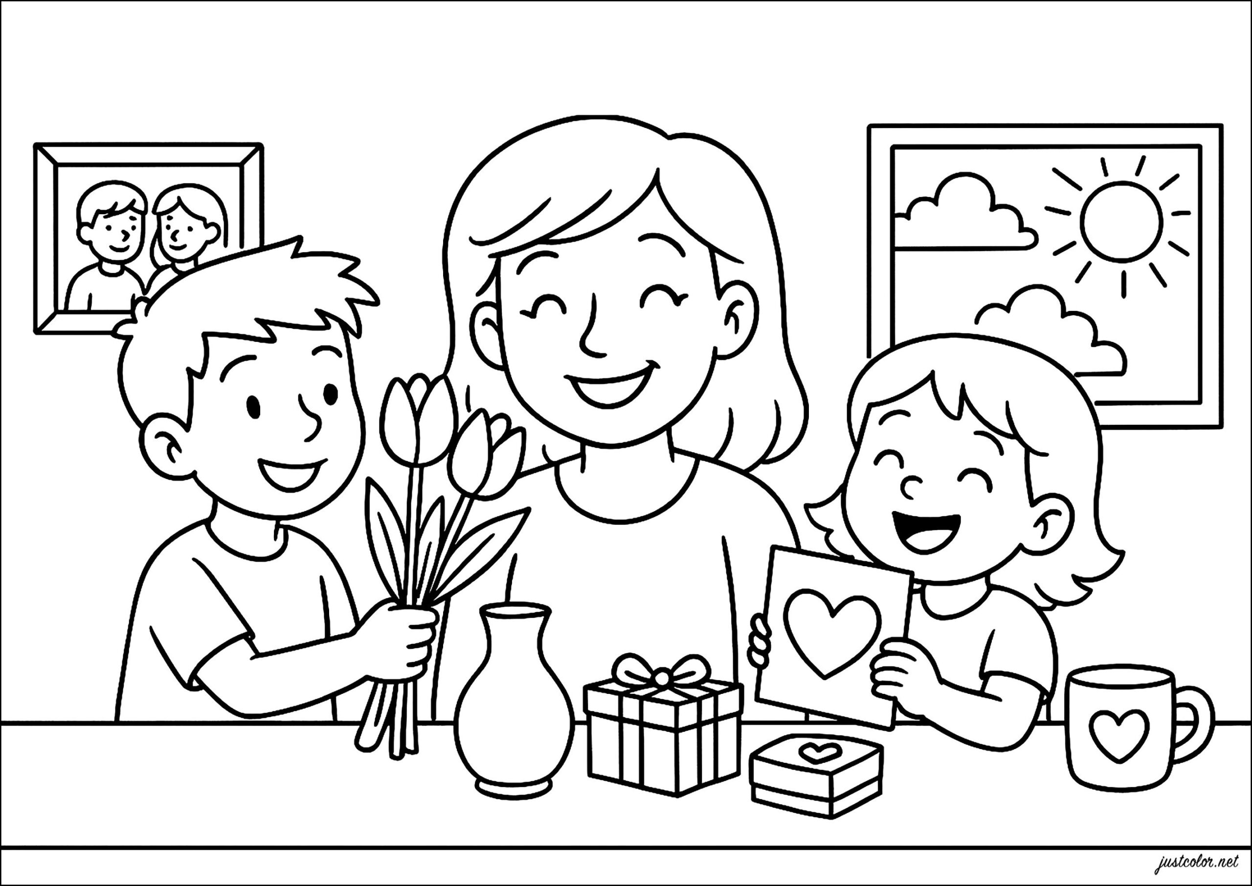 happy mothers day coloring sheet