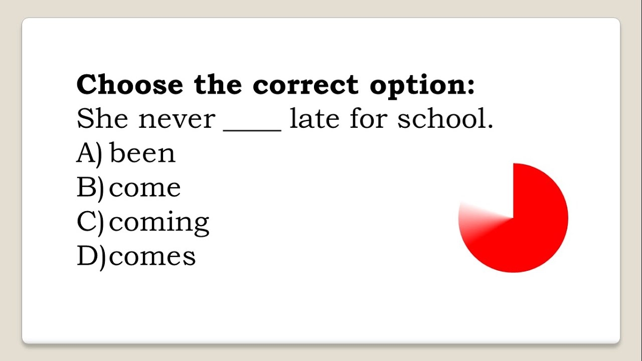 Choose The Correct Option Verb In English Grammar For All YouTube