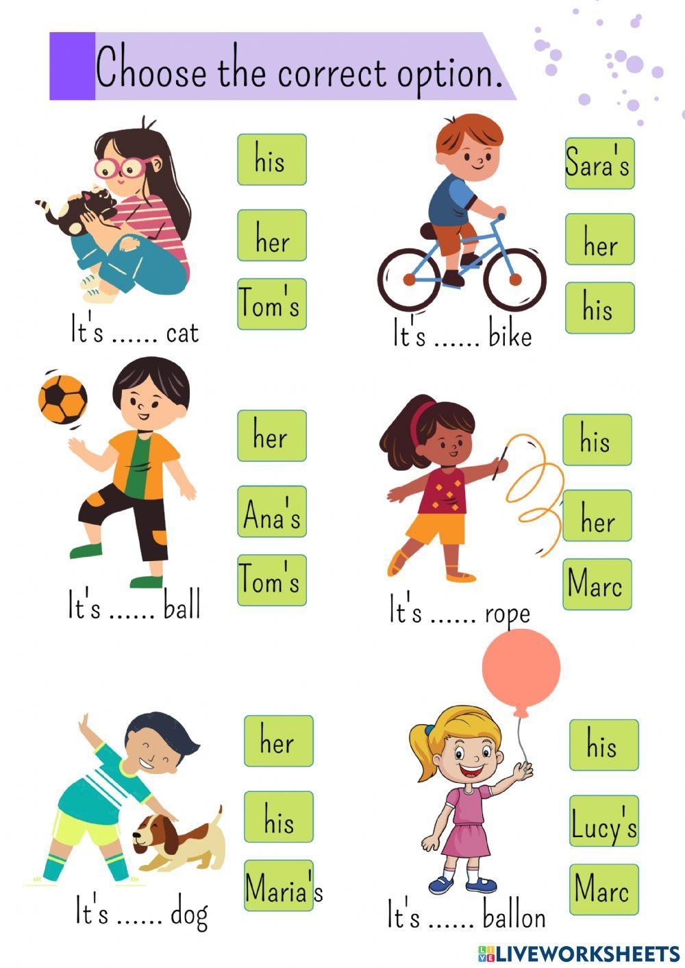 Choose The Correct Option Worksheet For 3rd Gradde Live Worksheets Worksheets Library