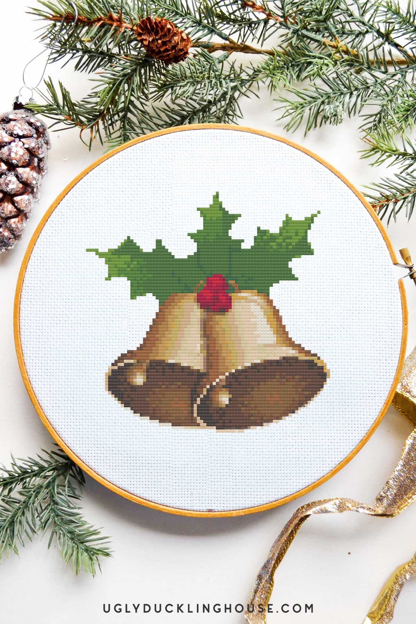 Christmas Bell Free Cross Stitch Pattern Ugly Duckling House Christmas Bell Free Cross Stitch Pattern Ugly Duckling House
