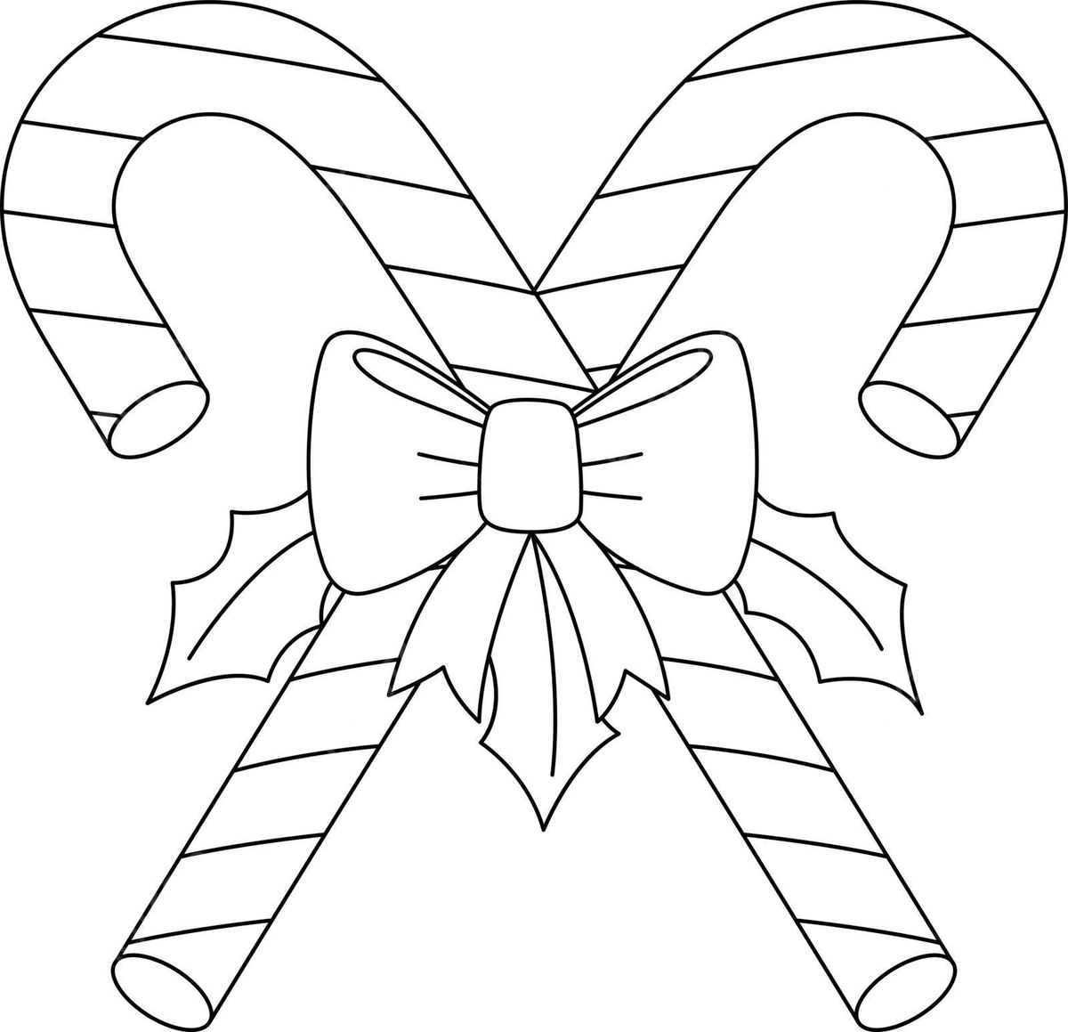 candy cane color page