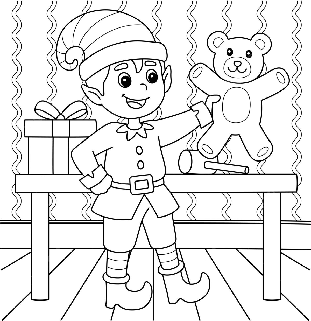 Christmas Elf Coloring Page For Kids December Coloring Holiday Vector Christmas Drawing Ring Drawing Kid Drawing Illustration Background And Wallpaper For Free Download Pngtree