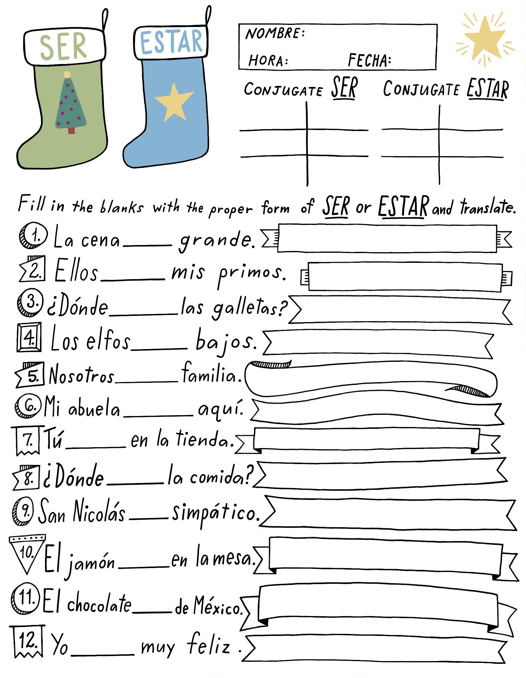 ser and estar practice