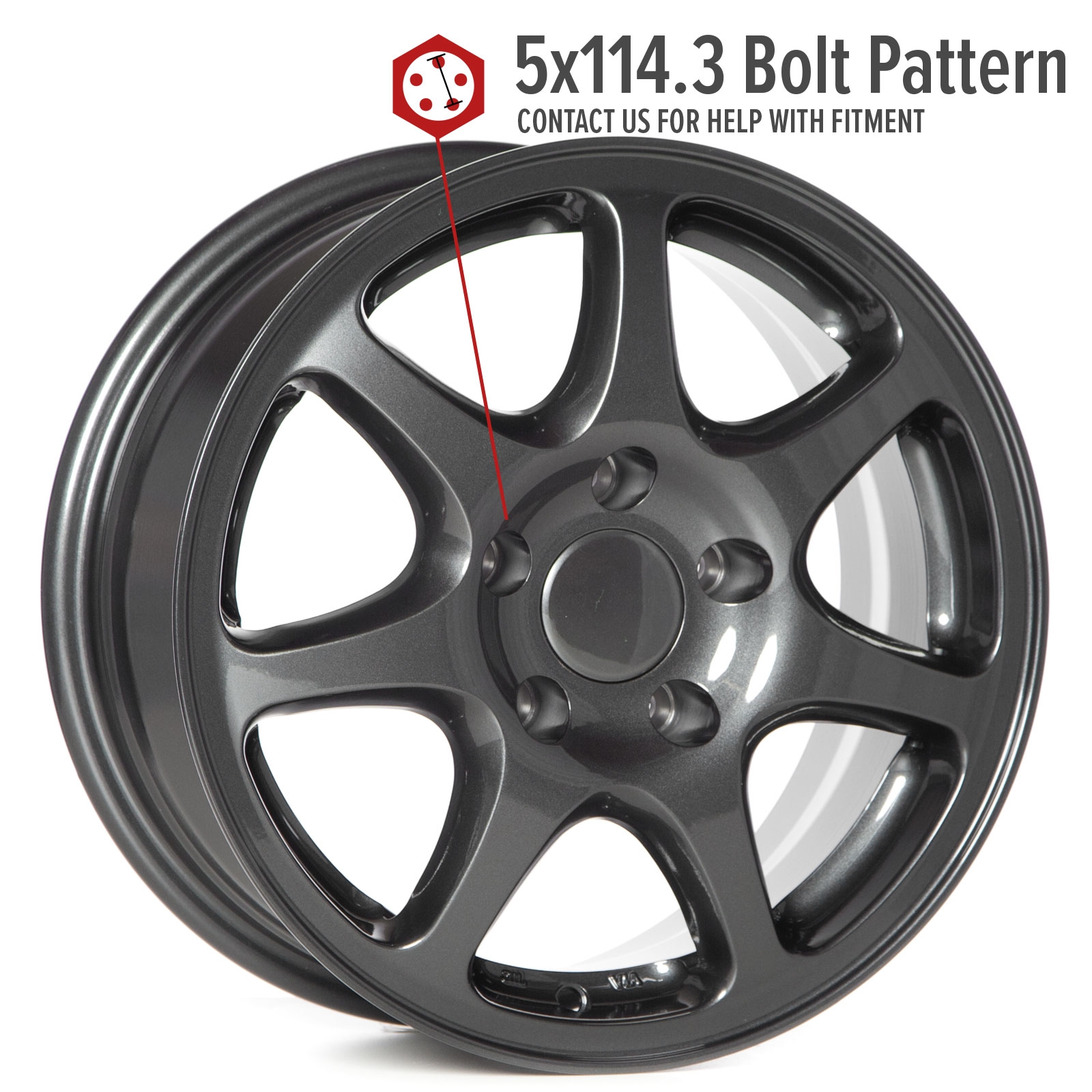 Circuit Performance Wheels CP42 15x7 5x114 3 Gloss Gun Metal Rims Et35